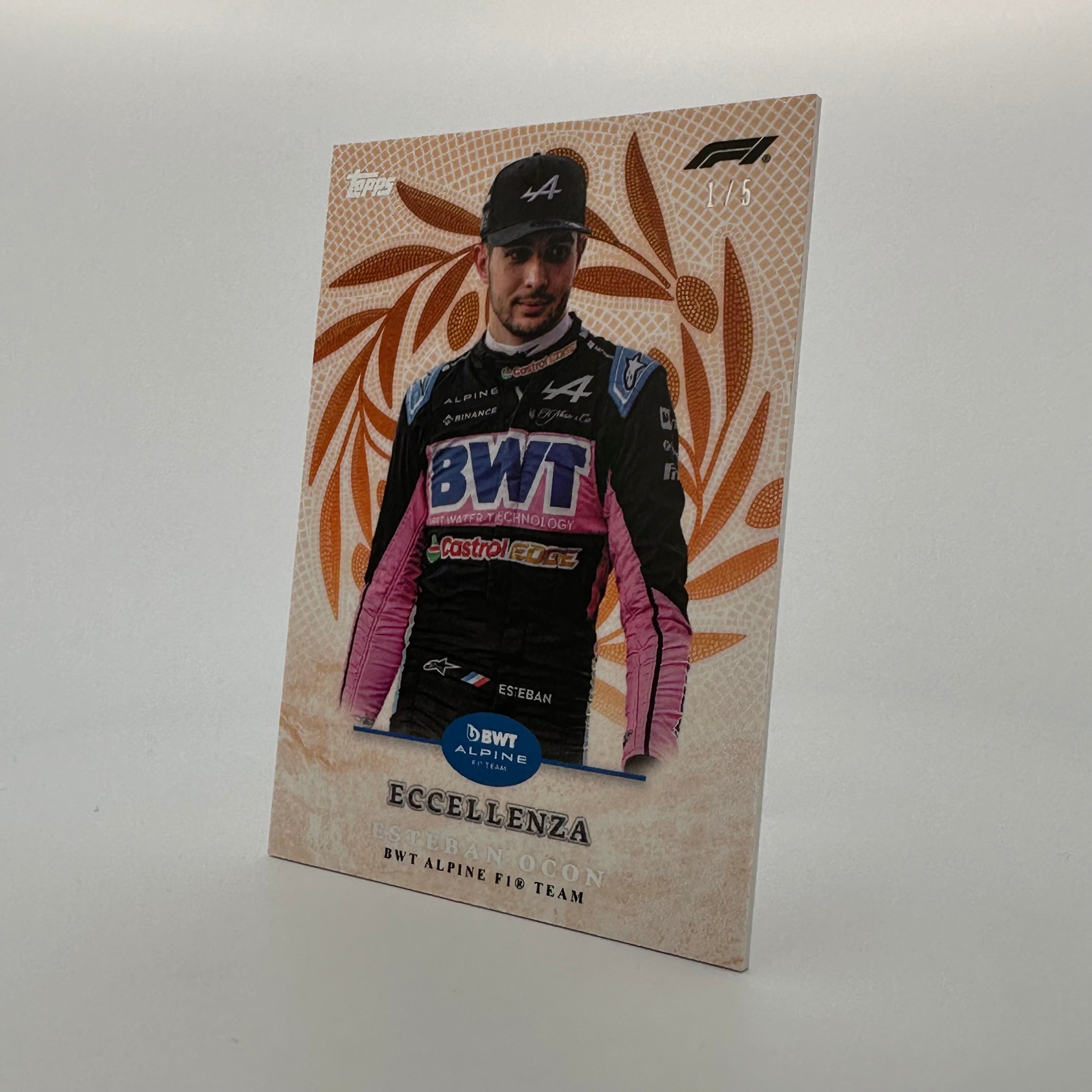 2024 Topps Eccellenza F1 Esteban Ocon Trionfo Orange Racing Card - Perfect for F1 Collectors, Racing Fans & Sports Memorabilia Enthusiasts