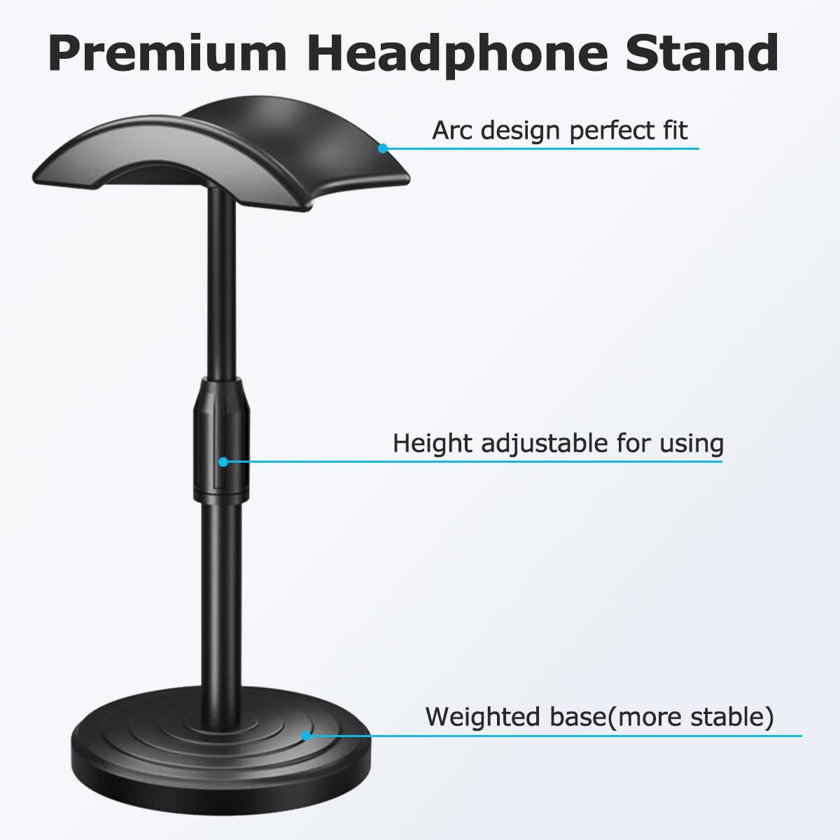 Premium Universal Headphone Stand - Durable Desk Hanger Holder & Organizer for Gaming Headsets, Headphones Storage Mount with Space-Saving Design | Perfect for Office, Gaming Setup & Home Workspace