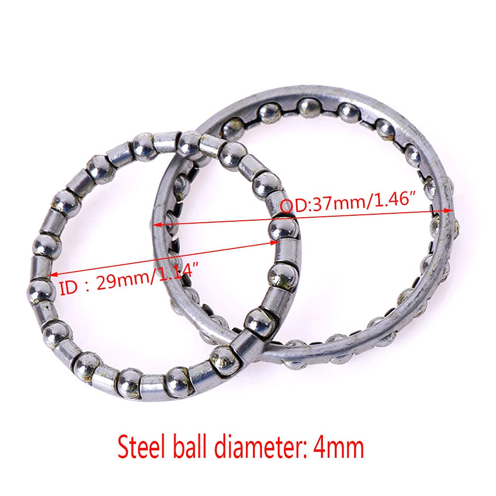 4 PCS Bike Headset Caged Ball Bearings - Front Fork & Rear Frame Bearing Retainers for Cycling - Durable Bicycle Parts for Mountain Bikes, Road Bikes & BMX - Perfect for Bike Maintenance & Repair