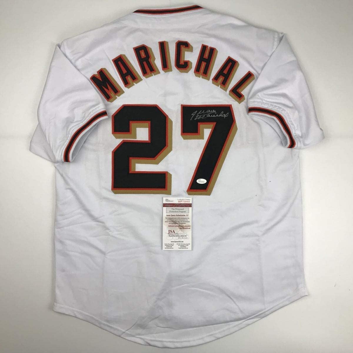 Authentic Autographed Juan Marichal San Francisco Giants White Baseball Jersey with JSA COA - Perfect for Sports Memorabilia Collectors and Baseball Fans Display