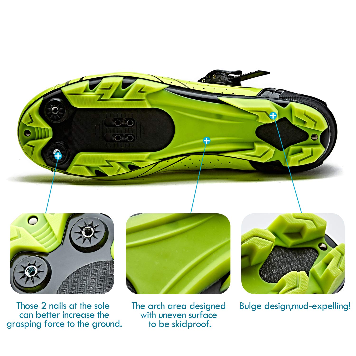 Santic Men's SPD Mountain Bike Shoes - Breathable Self-Locking Cycling Shoes for MTB & Road Biking | Ideal for Trail Riding, Commuting & Indoor Cycling