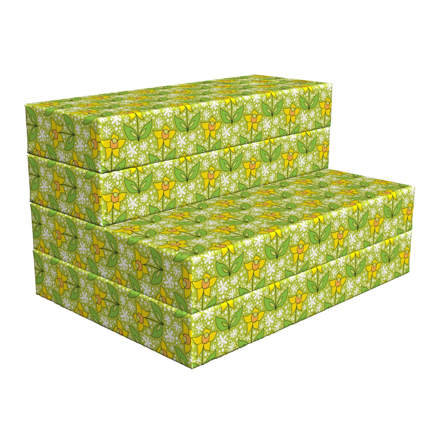 Ambesonne Floral Foldable Mattress - Summer Botany Pattern, 74.8