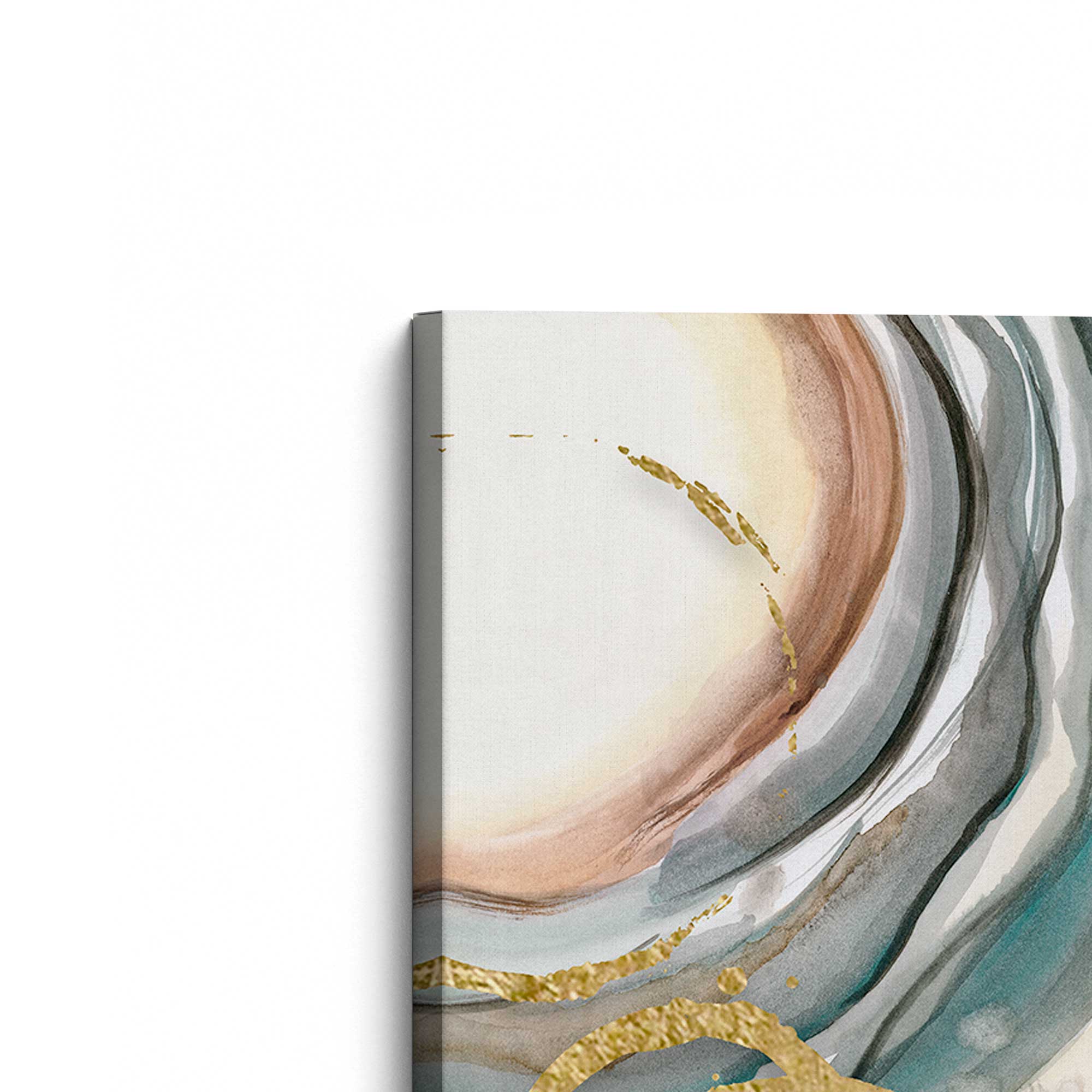 Golden Echoes Wall Art - Set of 2 Canvas Prints for Living Room & Bedroom Decor | Modern Home & Office Wall Decorations