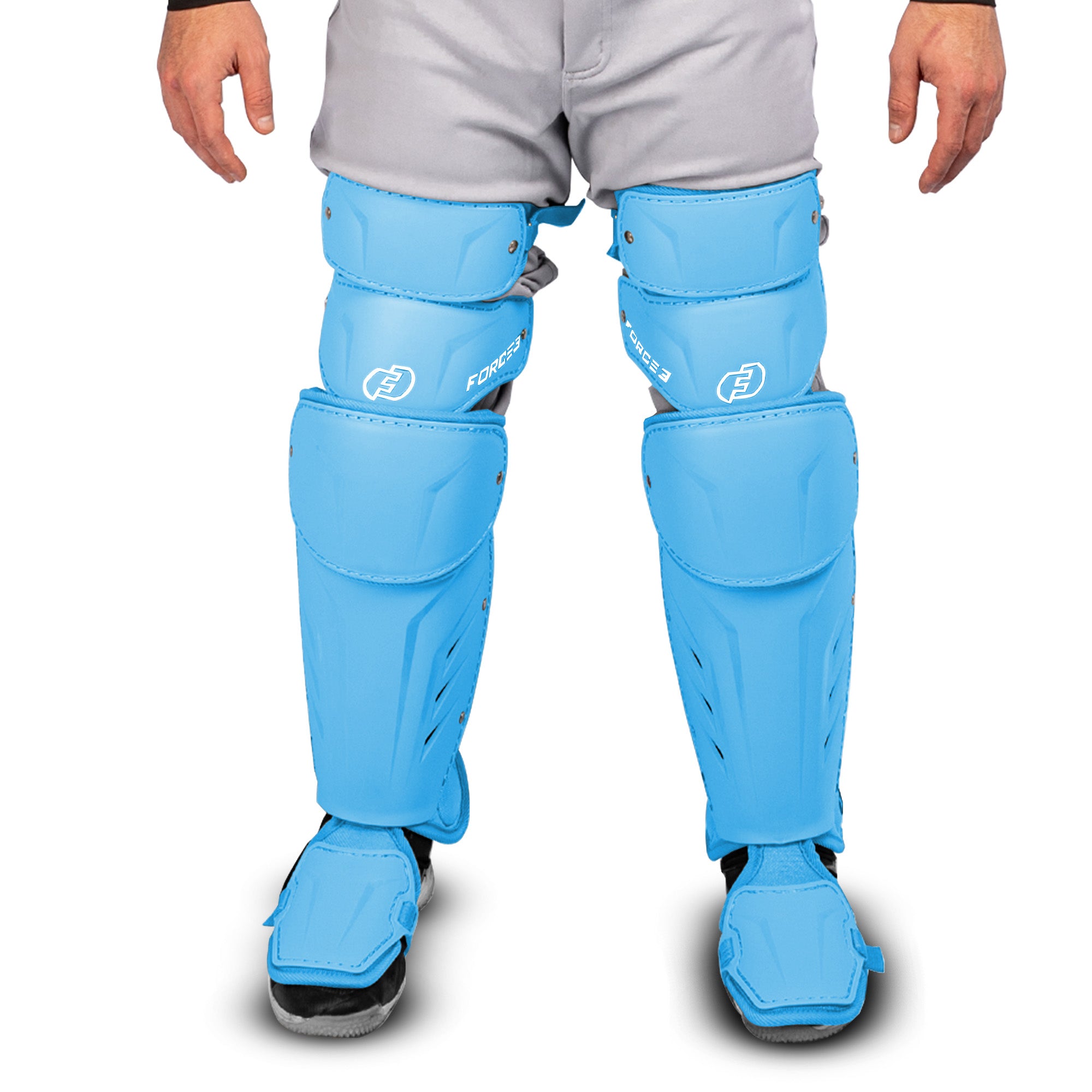 FORCE3 XS3® Pro Leg Guards - Intermediate Baseball & Softball Catcher's Gear for Youth & Adult Players - Perfect for Training, Games & Practice Sessions