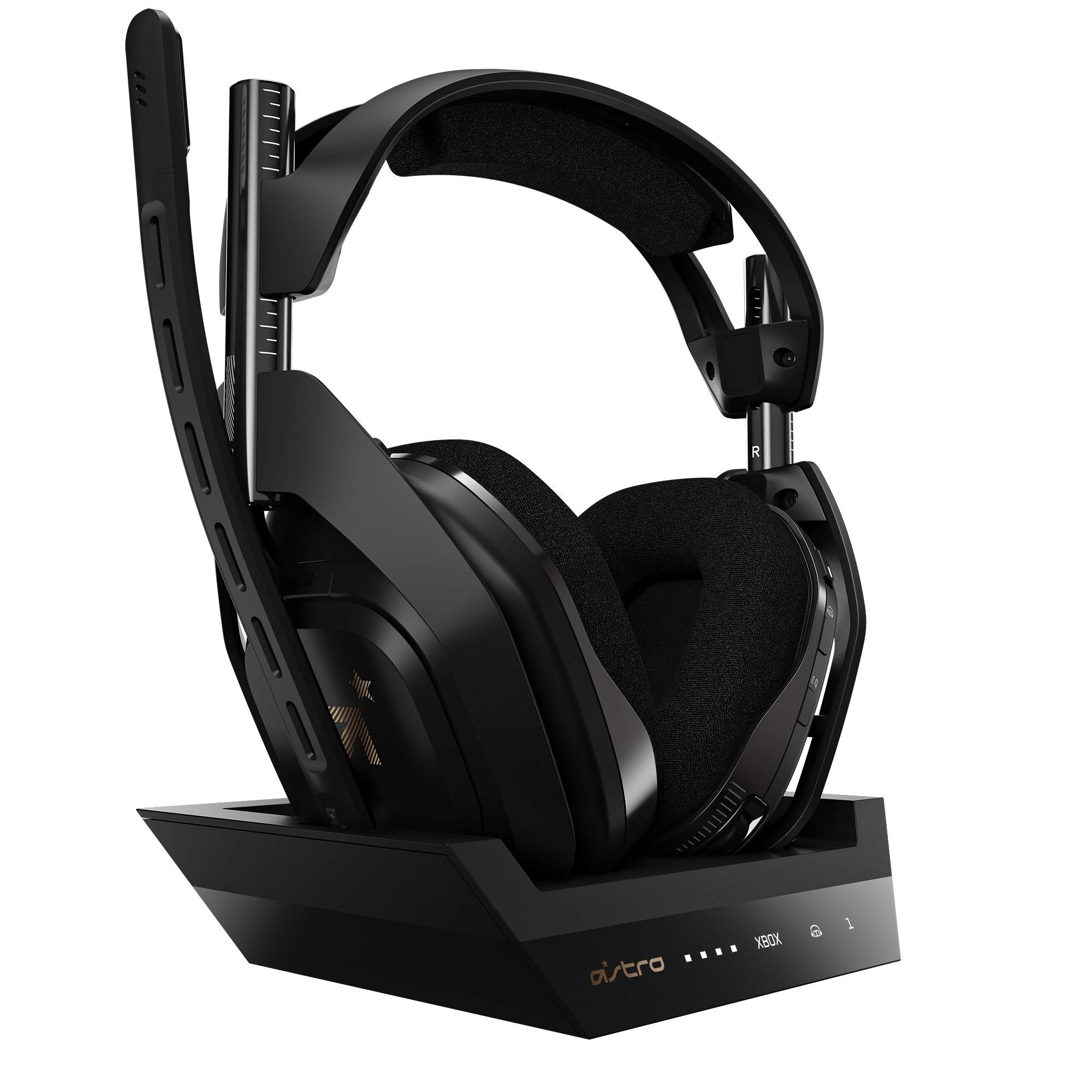 ASTRO Gaming A50 Wireless Gaming Headset with Base Station for Xbox One & PC - Black/Gold (Renewed) - Perfect for Competitive Gaming & Streaming
