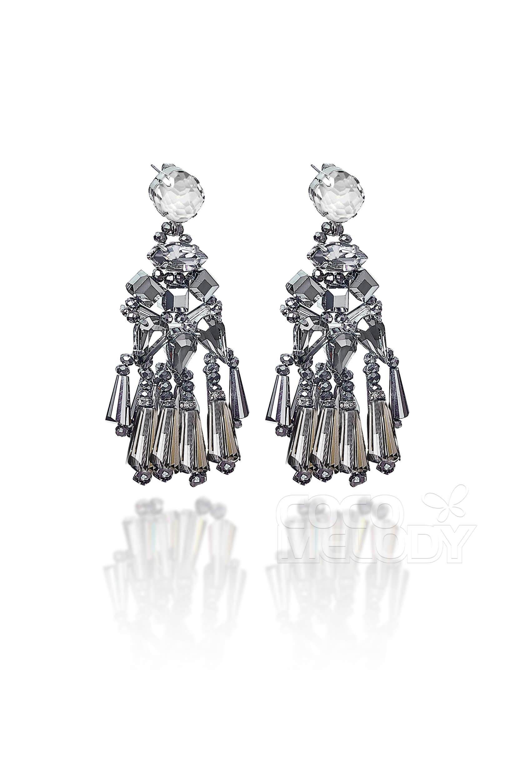 Elegant Modern Alloy Wedding Earrings HG18017 - Perfect for Bridal Jewelry, Anniversary Gifts & Special Occasions