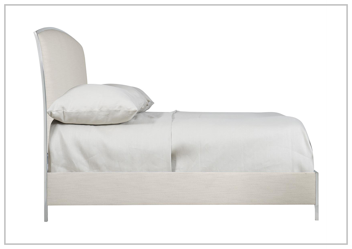 Bernhardt Silhouette King Panel Bed in Gray - Modern Upholstered Bed Frame for Bedroom - Perfect for Master Bedrooms, Guest Rooms & Luxury Home Decor