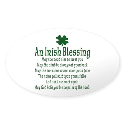 Clear - Irish Blessing Oval Sticker