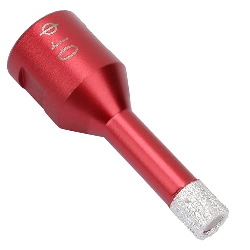 10mm Red Hole Saw Cutter for Stone, Marble & Ceramic Tiles - Dry Drill Bit for Wall Opening and Coring - Perfect for DIY Home Renovation and Professional Construction Projects