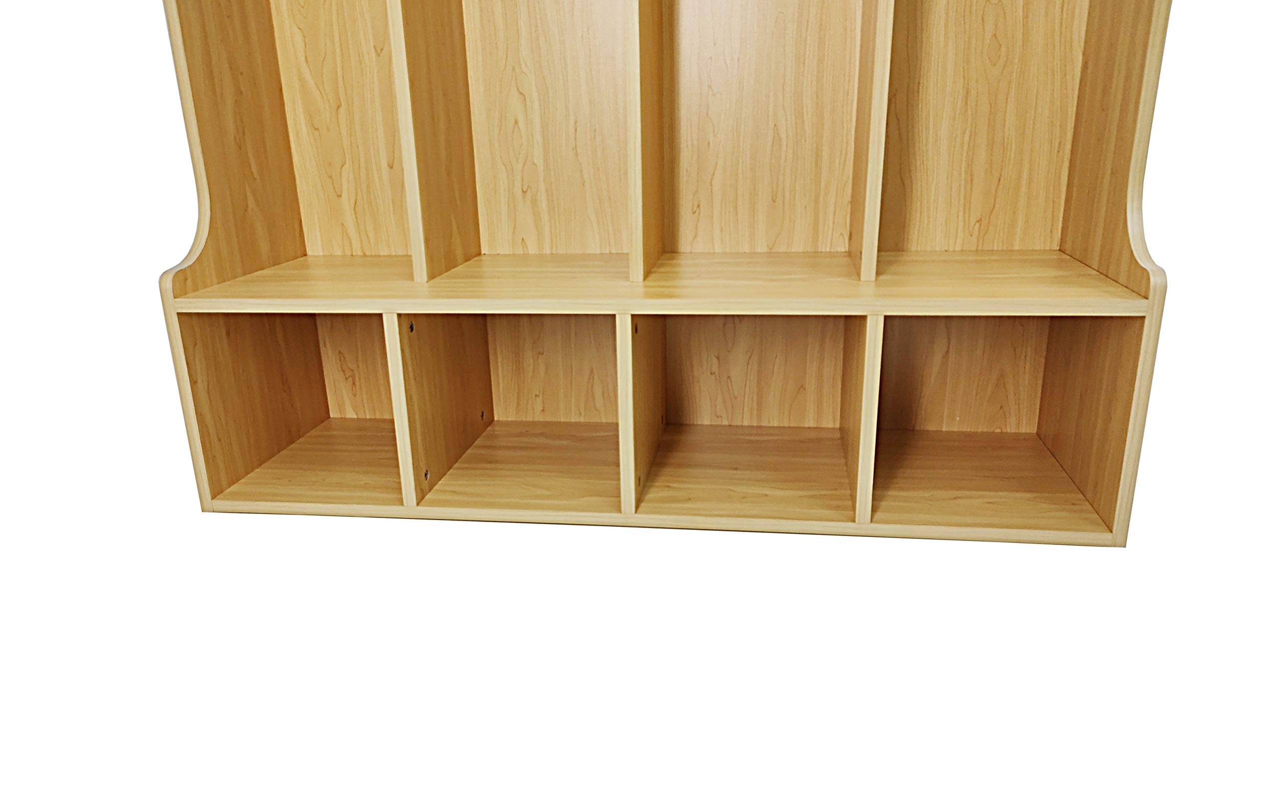 FixtureDisplays® 4-Section Kids School Coat Locker with Bench & Cubbies - 41