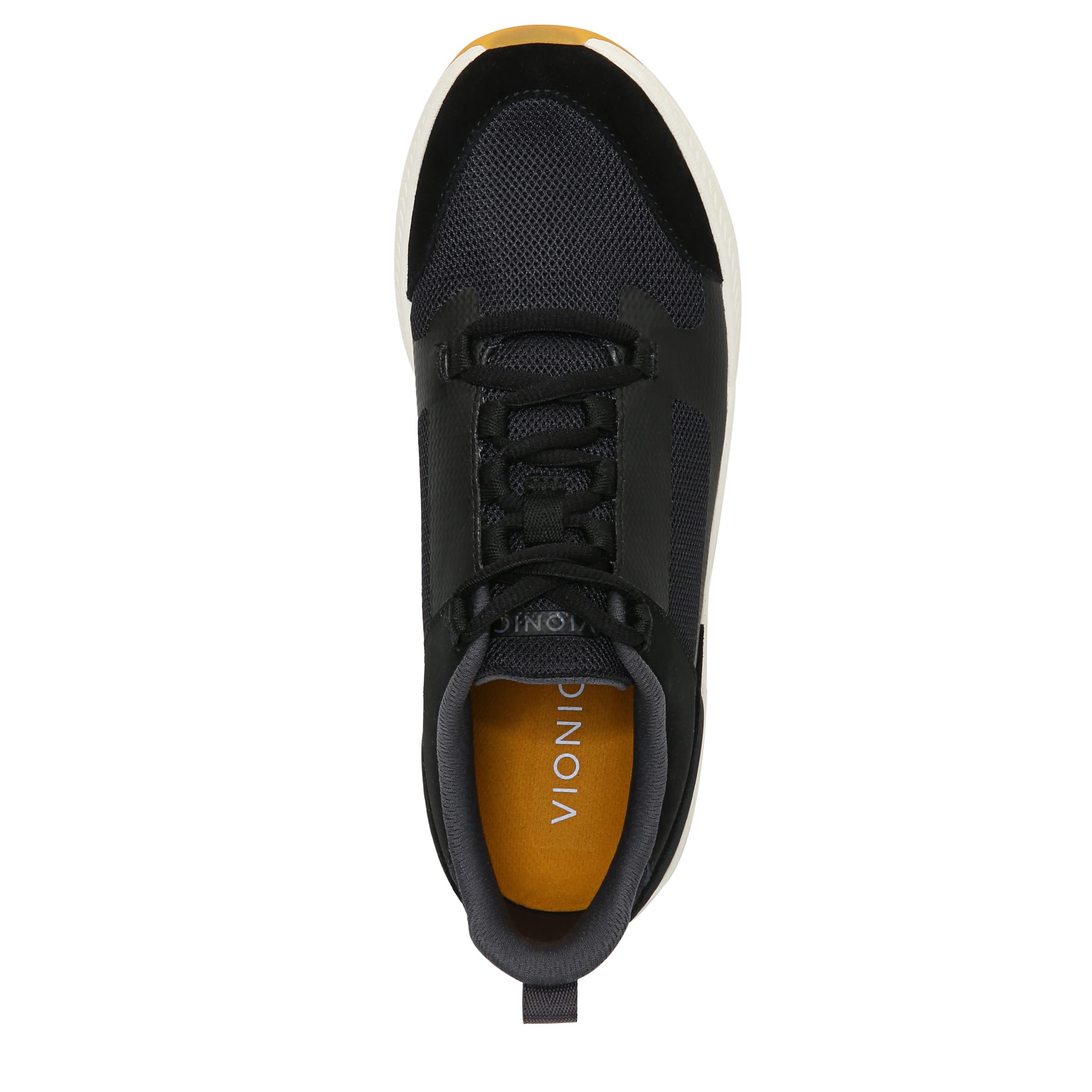 Vionic Fearless Women's Comfort Sneakers - Arch Support Walking Shoes for Plantar Fasciitis, Black/Shadow, Size 7.5 Medium | Perfect for Work, Travel & Everyday Wear