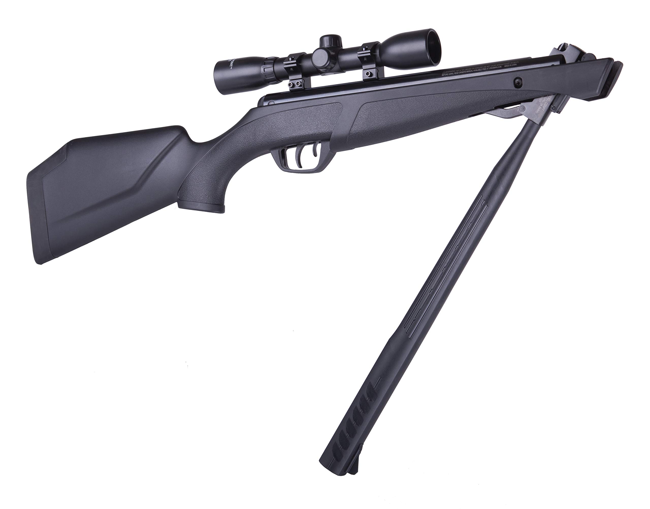 Crosman Shockwave NP QuietFire Air Rifle - .22 Caliber Break Barrel Pellet Gun with Noise Dampening Technology for Hunting & Target Shooting