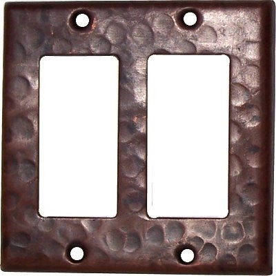 Hammered Copper GFI Switch Plate Cover - Double Outlet, Rustic Decor for Kitchen, Bathroom & Living Room - Electrical Safety & Style Upgrade