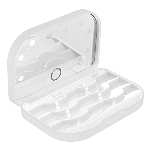 3-Tier False Eyelash Storage Case with LED Light & Makeup Mirror - White Cosmetic Organizer for Fake Lashes, Travel & Professional Makeup Artists | Perfect for Salon, Home Vanity & On-the-Go Touchups