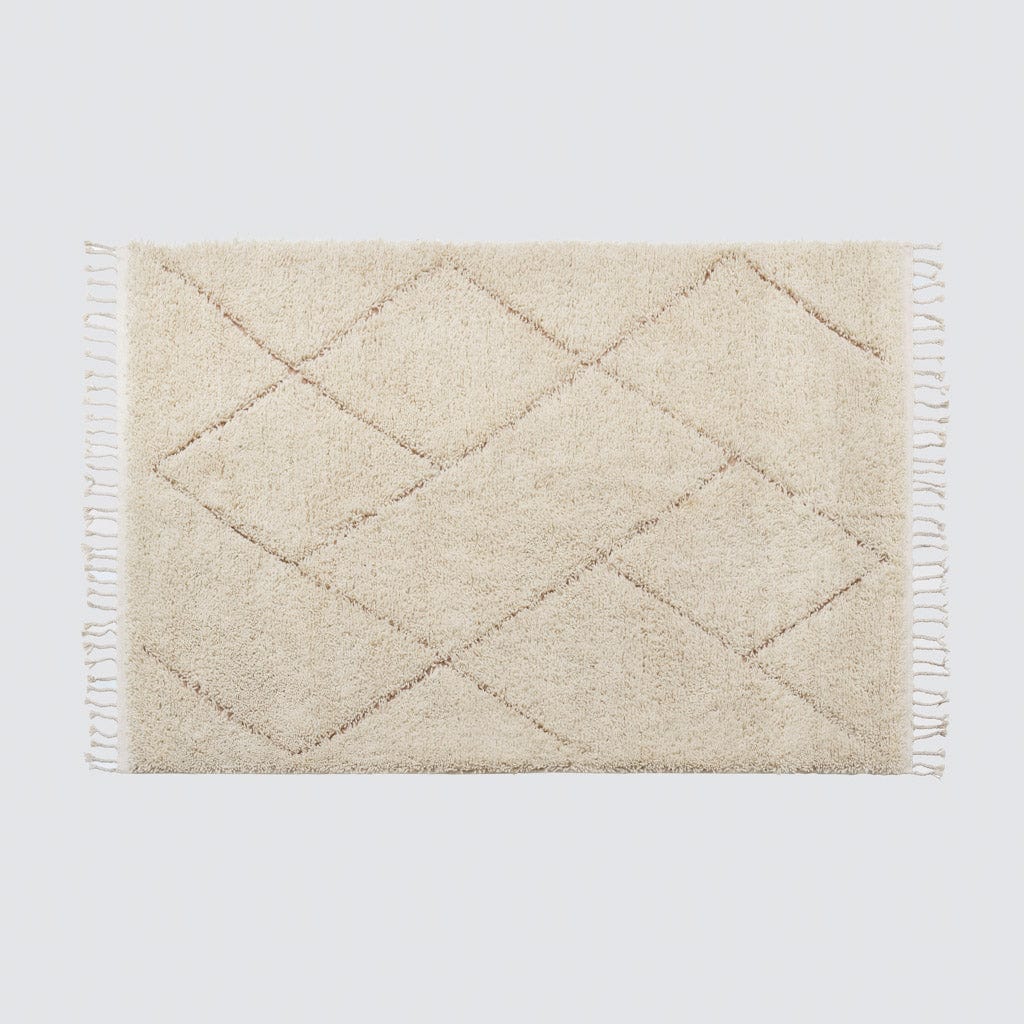 Hand Knotted Beni Ourain Moroccan Wool Area Rug - Authentic Berber Carpet for Living Room, Bedroom & Home Decor