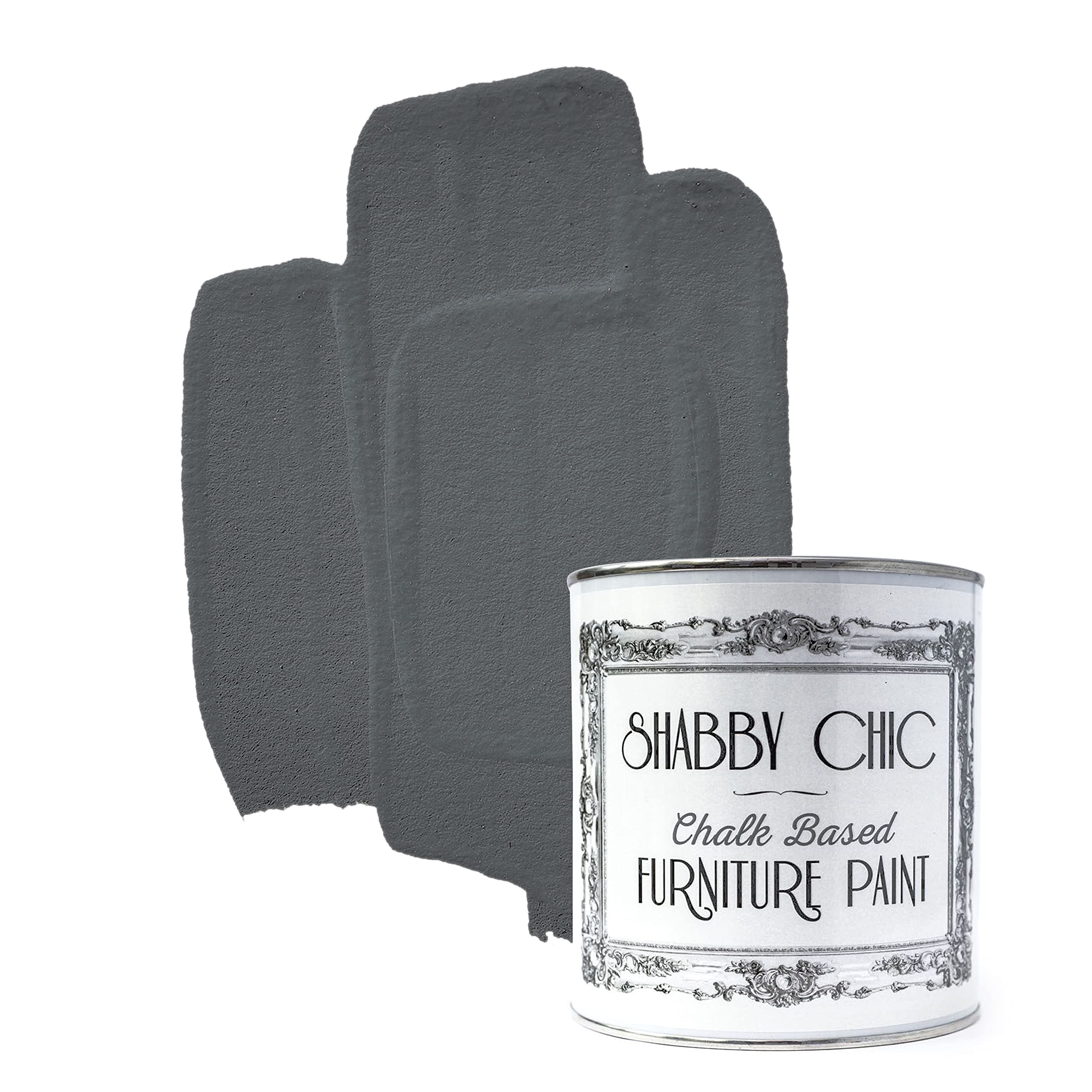 Shabby Chic Chalk Paint for Furniture - Premium Chalk Finish Paint for DIY Home Decor, Wood Furniture & Crafts - Rustic Matte Interior Paint (1 Liter, Anthracite) - Perfect for Farmhouse Style, Vintage Furniture Makeovers & Creative Home Projects