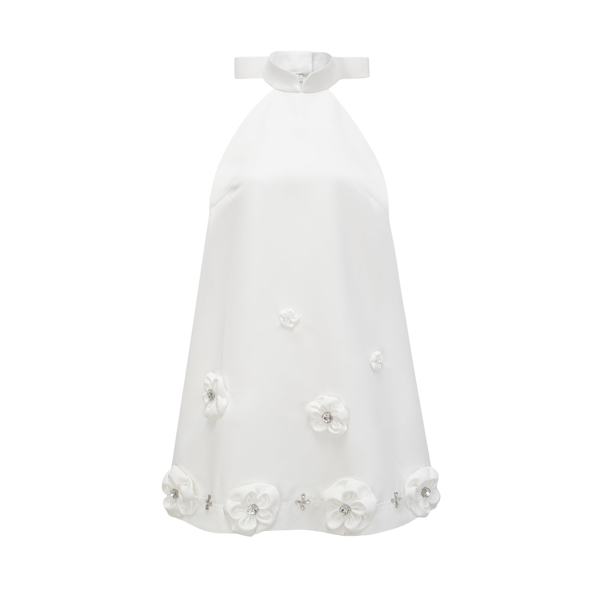 Elegant Aubrie Faux Flower Embellished Dress for Women - Perfect for Weddings, Parties & Special Occasions