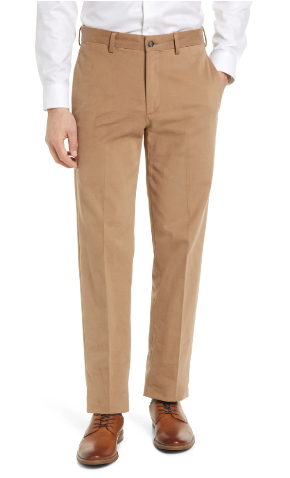 Premium Charleston Khakis - Brushed Italian Stretch Twill Pants for Men | Flat Front & Regular Rise | Comfortable Office Wear & Casual Business Attire