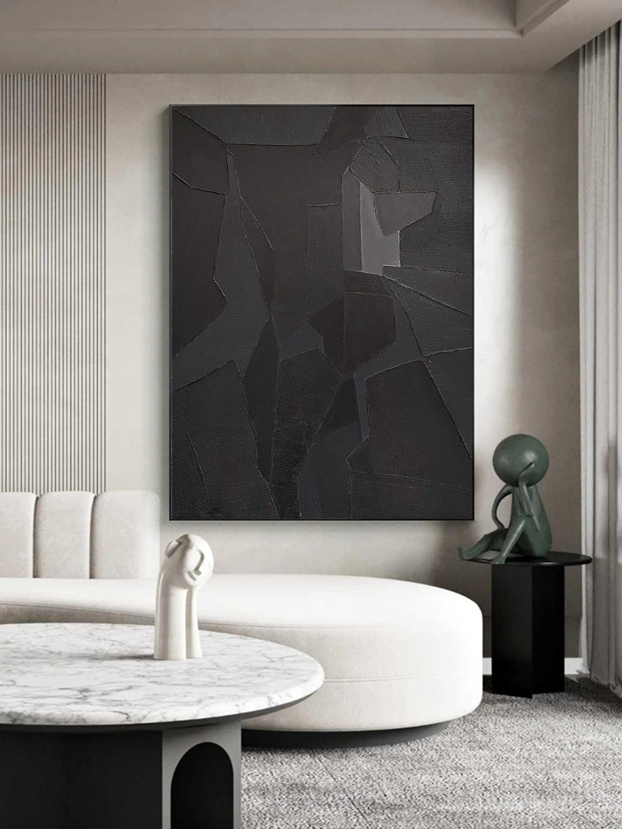Minimalist Zen Canvas Painting #MZ022 - Modern Abstract Wall Art for Home, Office & Meditation Space Decor