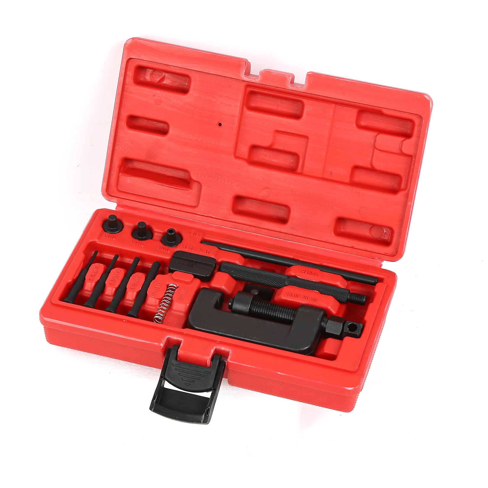 13-Piece Motorcycle Chain Breaker & Riveting Tool Kit - Heavy Duty Chain Cutter & Repair Set for Dirt Bikes, ATVs, and Motorcycles - Perfect for Trailside Repairs and Garage Maintenance