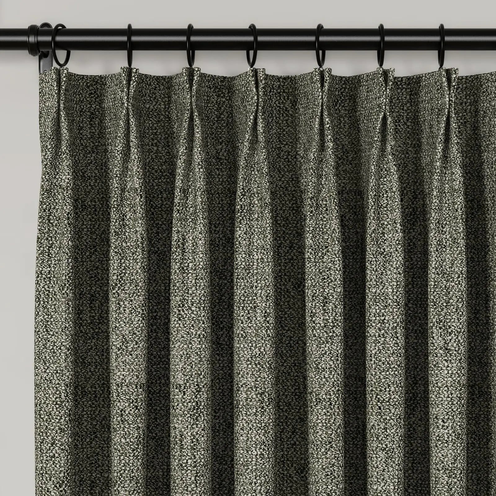 Lydia Knit Jacquard Pleated Curtains - Elegant Window Drapes for Living Room, Bedroom & Dining Room Decor | Light Filtering Sheer Panels for Home & Office