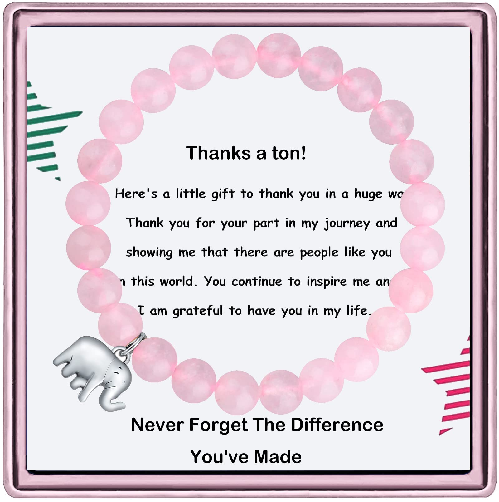Lucky Elephant Bracelet - Farewell Gift for Women, Coworker, Teacher | Appreciation Jewelry for Leaving & Thank You Gifts