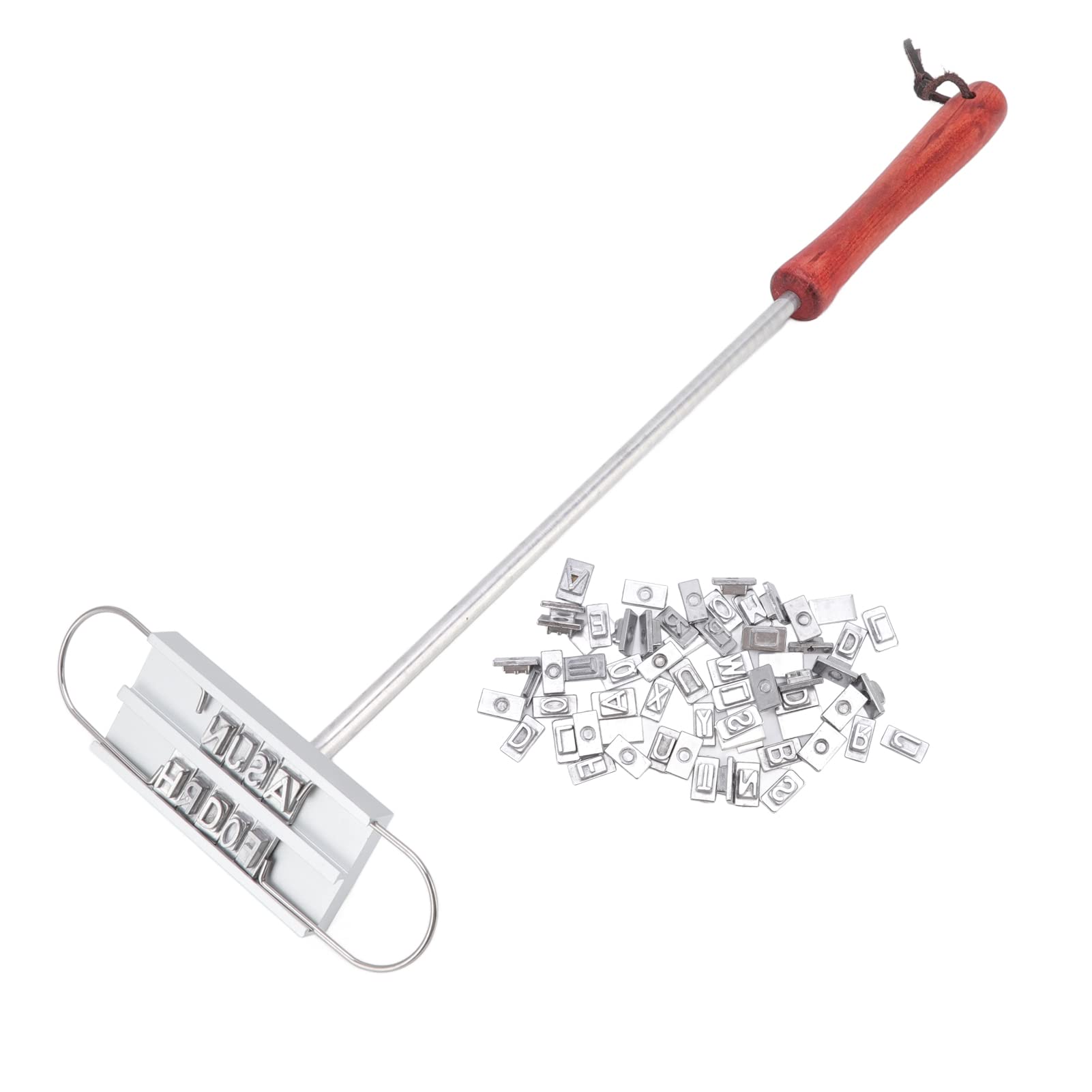 Professional Stainless Steel BBQ Branding Iron for Grilling Meat - Lightweight & Durable for Steak, Burgers & Ribs - Perfect for Backyard BBQs, Camping & Outdoor Cooking