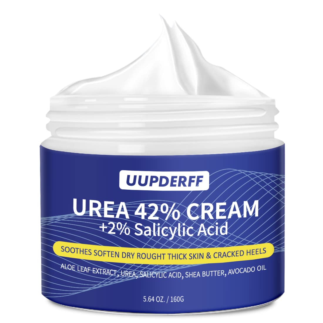 42% Urea Cream with 2% Salicylic Acid for Dry Cracked Feet - 5.64 Oz Foot & Hand Moisturizer - Repairs Cracked Heels, Elbows & Knees - Exfoliates & Softens Rough Skin - Perfect for Pedicures, Dry Winter Skin & Callus Removal
