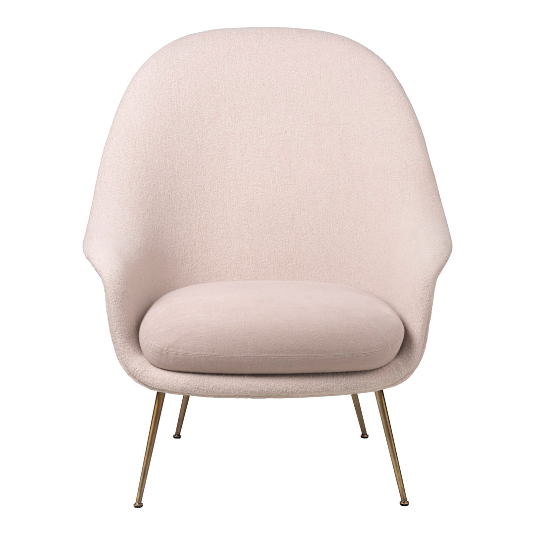 Bat Lounge Chair - High Back Ergonomic Design with Conic Base for Living Room, Bedroom, or Office Relaxation