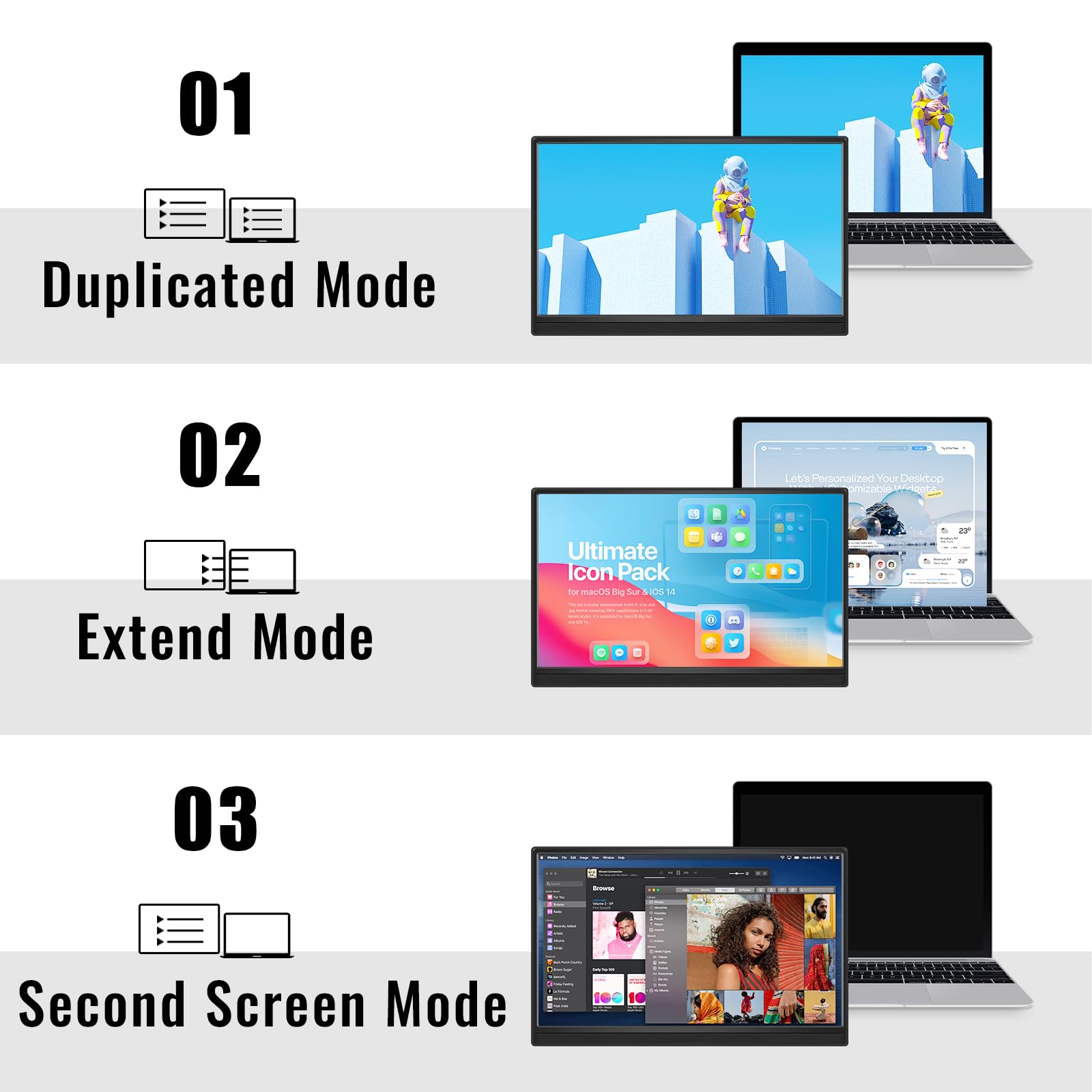 15.6 Inch Portable Touchscreen Monitor - Full HD 1080P HDR IPS Display with USB-C & HDMI Ports, Built-in Speakers & Stand - External Screen for Laptop, PC, Mac, Xbox, PS4/5, Nintendo Switch, Mobile Phones - Perfect for Work, Gaming & Travel