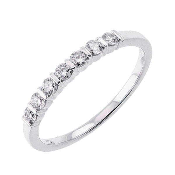 14K White Gold Diamond Band (1/4 CTW) - Elegant Wedding Ring, Anniversary Gift & Everyday Jewelry for Women