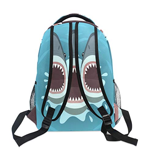 ALAZA Ocean Shark Fish Backpack - Waterproof Daypack for College, School, Travel & Outdoor Adventures - Perfect for Beach Trips, Hiking & Daily Commute