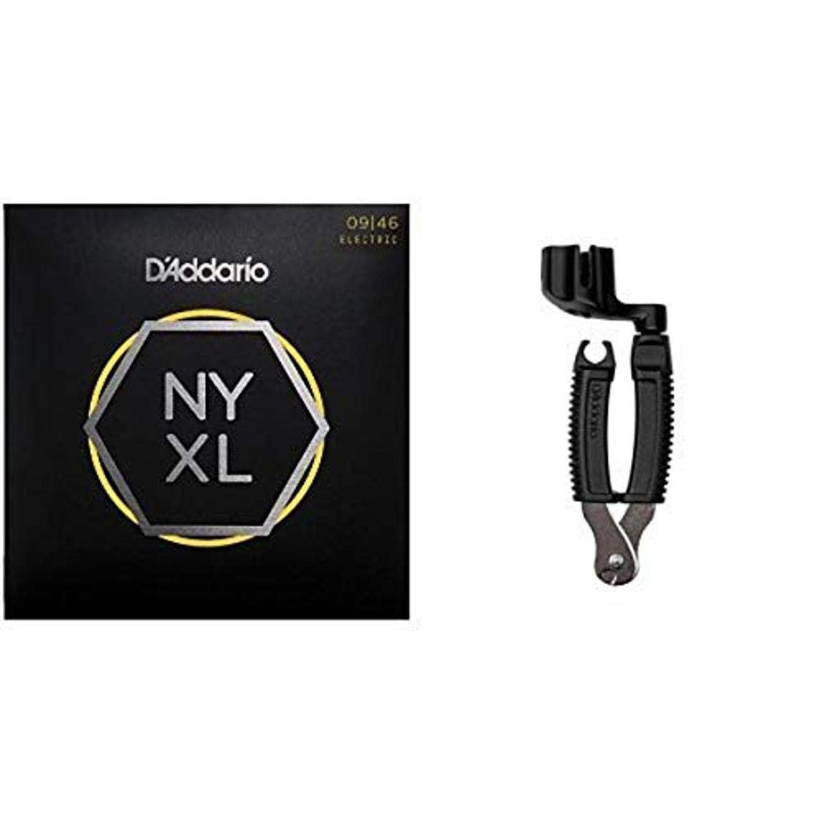 D'Addario NYXL0946 Electric Guitar Strings - Super Light Top/Regular Bottom 9-46 Gauge with Pro-Winder String Cutter - Premium Nickel Wound for Rock, Blues & Metal - Perfect for Stage Performance & Studio Recording