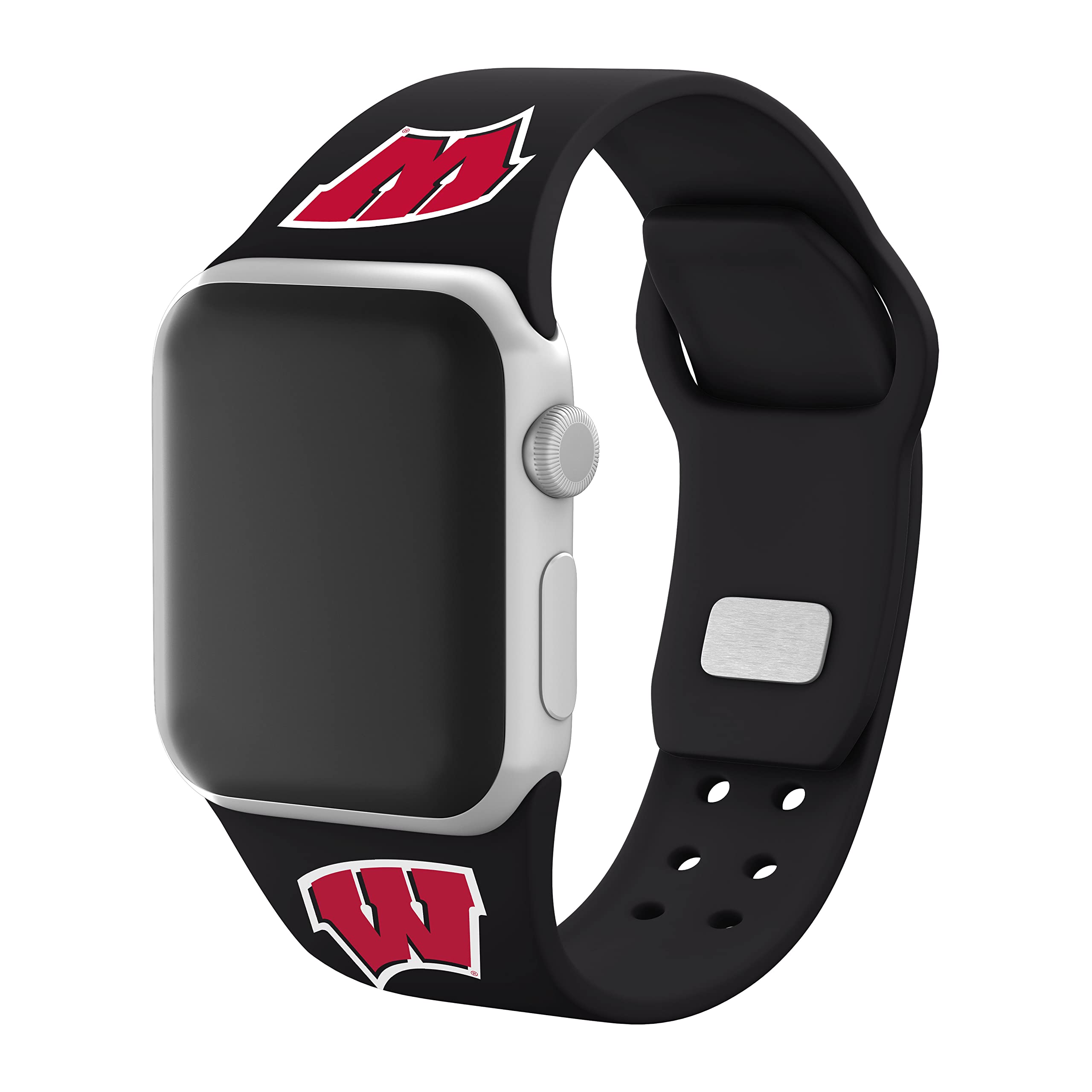 Wisconsin Badgers Silicone Sport Band for Apple Watch - Durable, Comfortable & Sweatproof Fitness Tracker Strap - Perfect for Running, Gym Workouts & Outdoor Activities