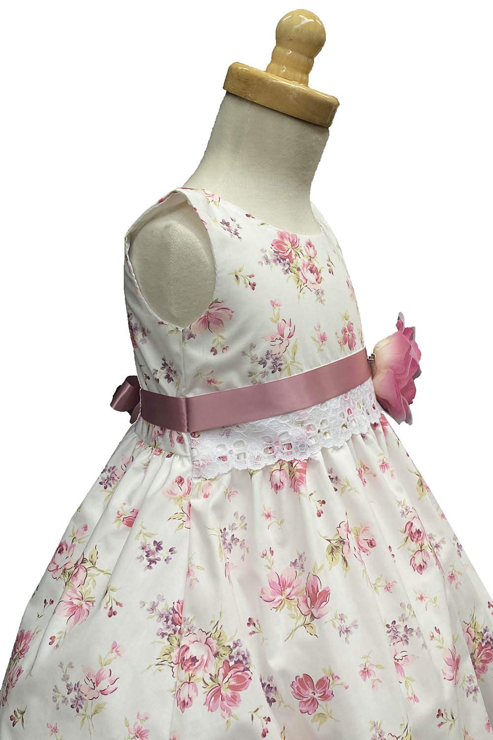 Lito Girls Easter Dress - Cotton Floral Print Spring Dress for Toddler & Kids - Perfect for Easter Sunday, Spring Photoshoots & Family Gatherings