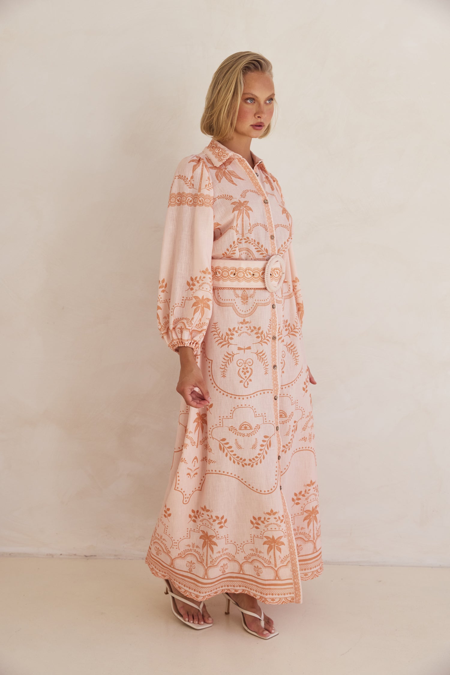 Xander Maxi Dress in Peach - Flowy Summer Dress for Women, Beach Wedding & Vacation Outfit