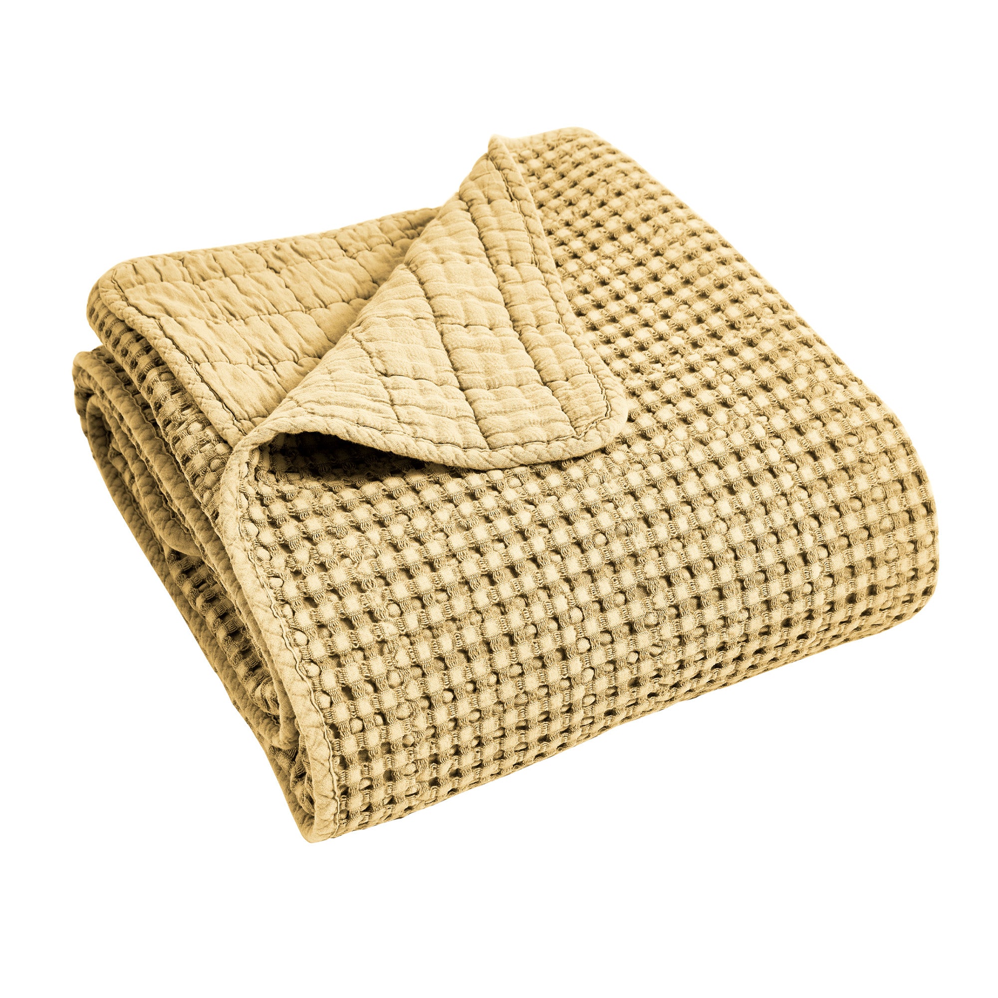 Soft Mills Waffle Quilted Throw Blanket - Cozy & Warm Bedding for Couch, Sofa, and Bed - Perfect for Winter Nights, Movie Time & Home Decor