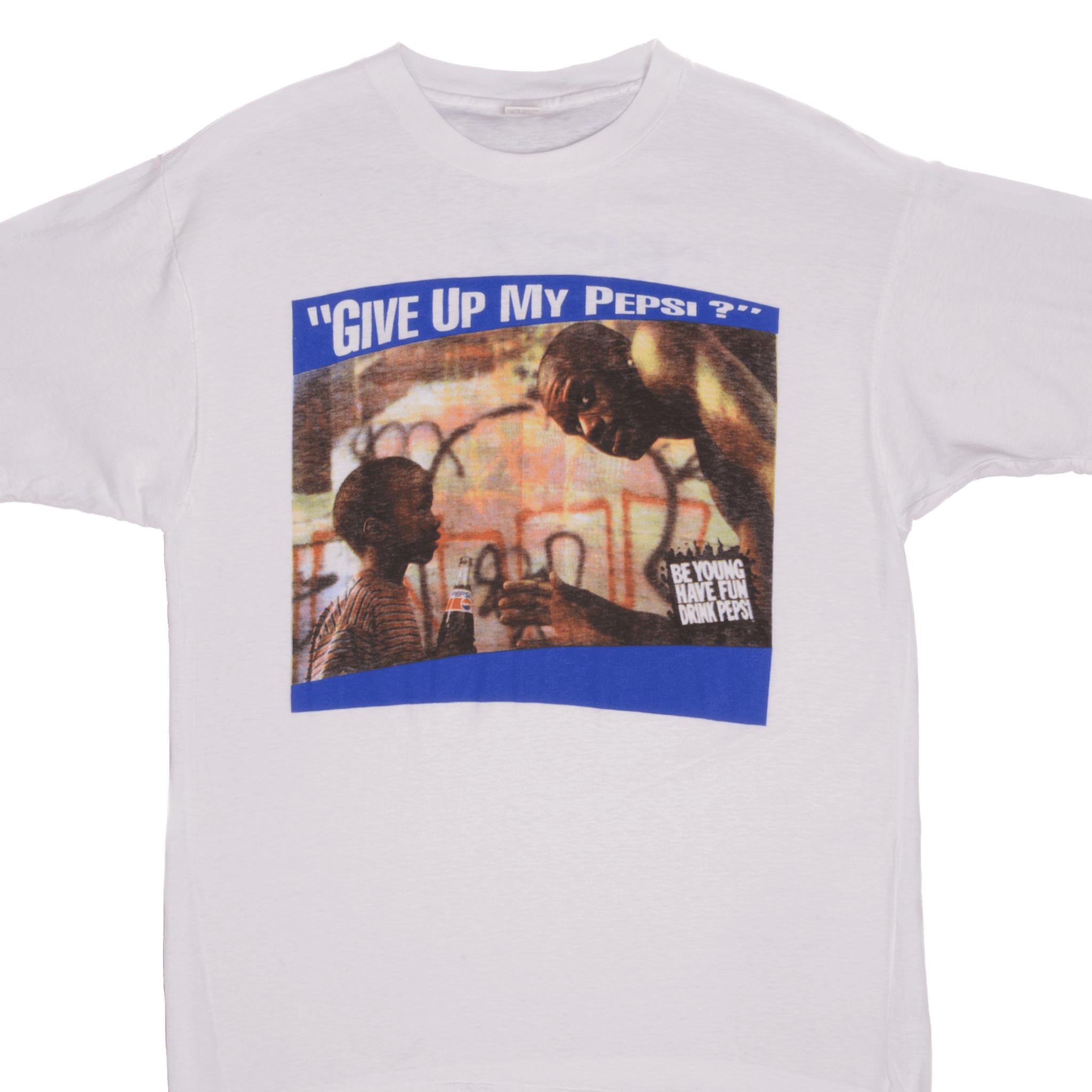 Vintage 1990s Shaq O'Neal Pepsi Cola Graphic T-Shirt - Large Size - Retro Basketball Tee for Fans & Collectors - Perfect for Casual Wear, Sports Events & 90s Nostalgia