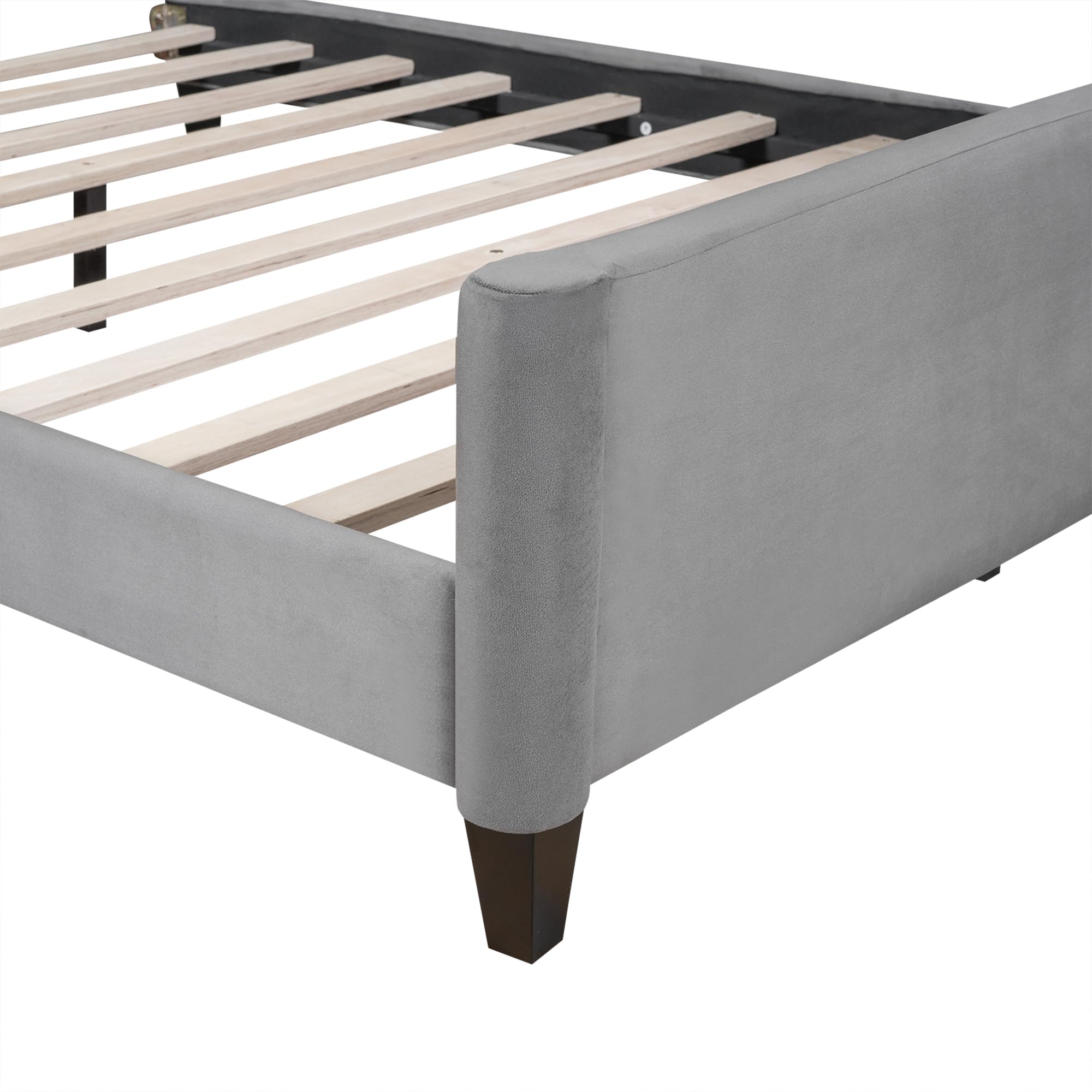 LZ LEISURE ZONE Full Size Upholstered Daybed Sofa Bed - Convertible Sleeper for Bedroom & Living Room, No Box Spring Needed, Grey - Perfect for Guest Rooms, Small Spaces & Modern Apartments