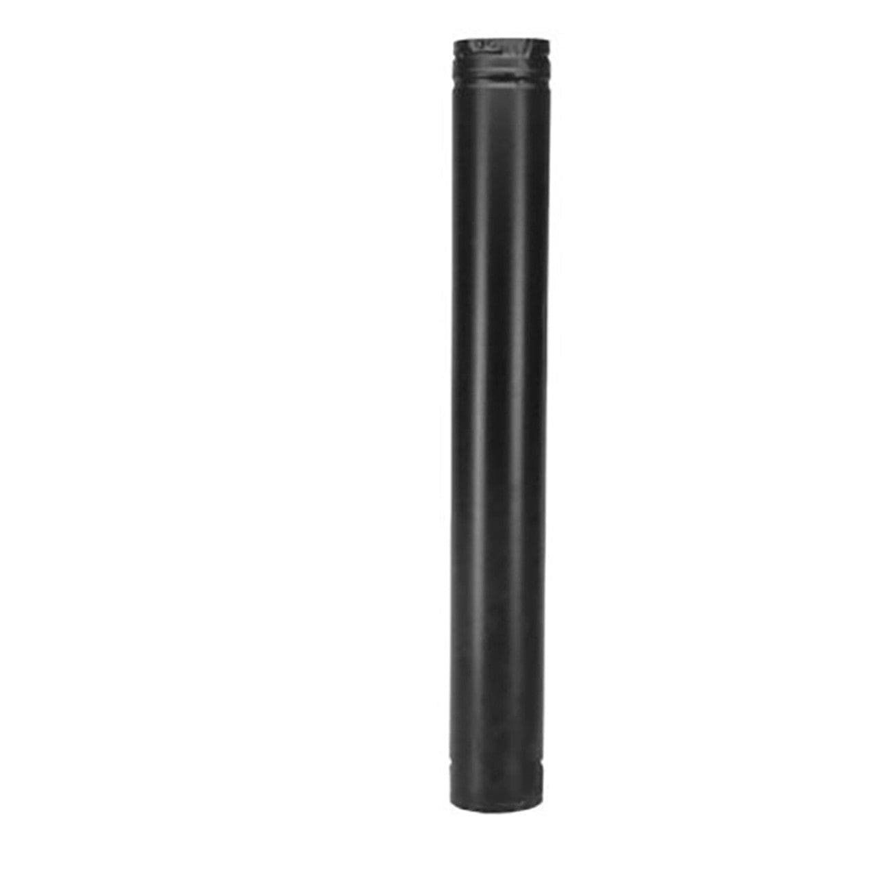 3 Pack PelletVent Pro Double Wall Black Stove Pipe - 60 Inch Length (3PVP-60B) for Wood Pellet Stoves & Fireplace Inserts - Durable & Heat Resistant Venting Solution