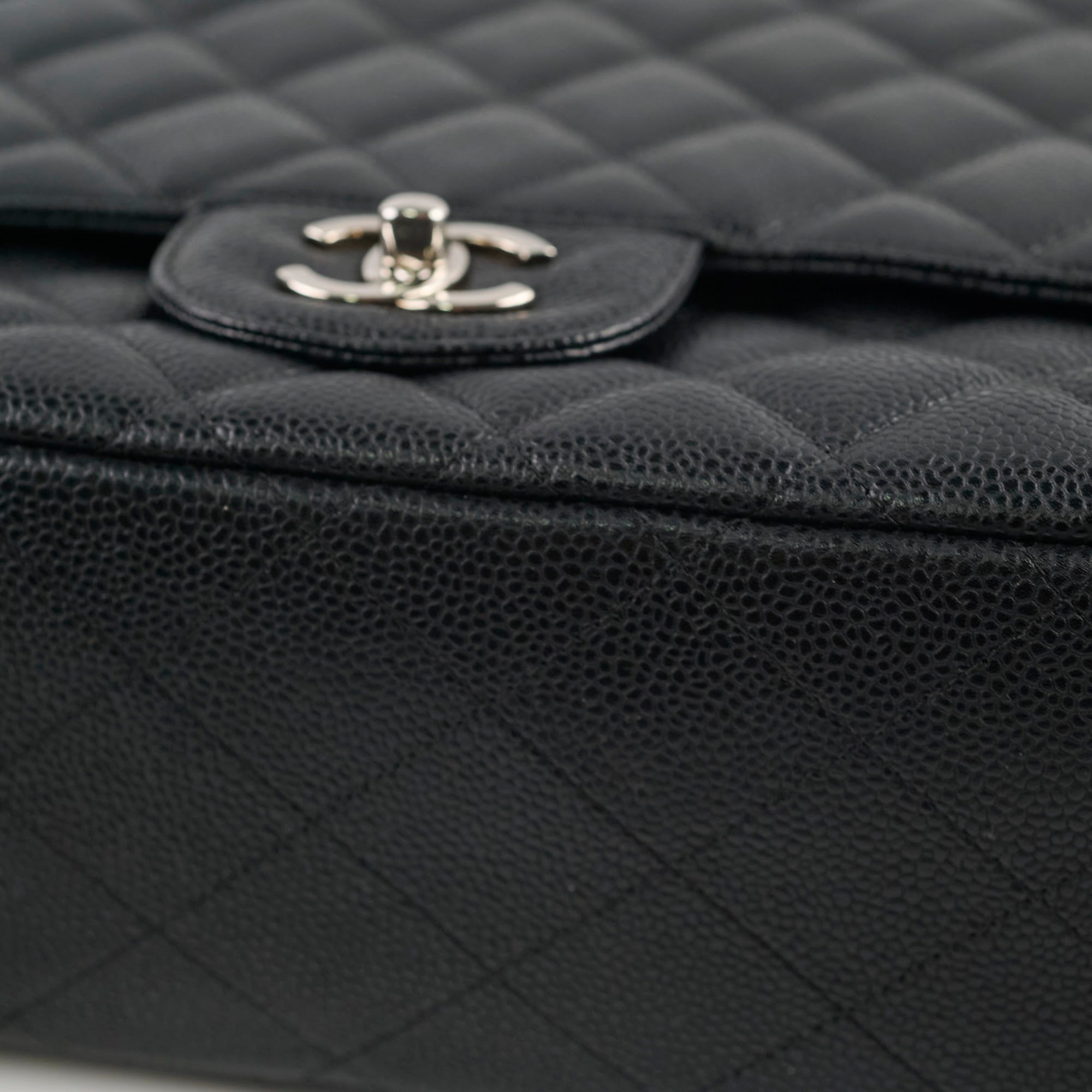 Chanel Caviar Maxi Single Flap Black Bag Series 13 - Luxury Designer Handbag for Women, Perfect for Work, Evening Events & Travel