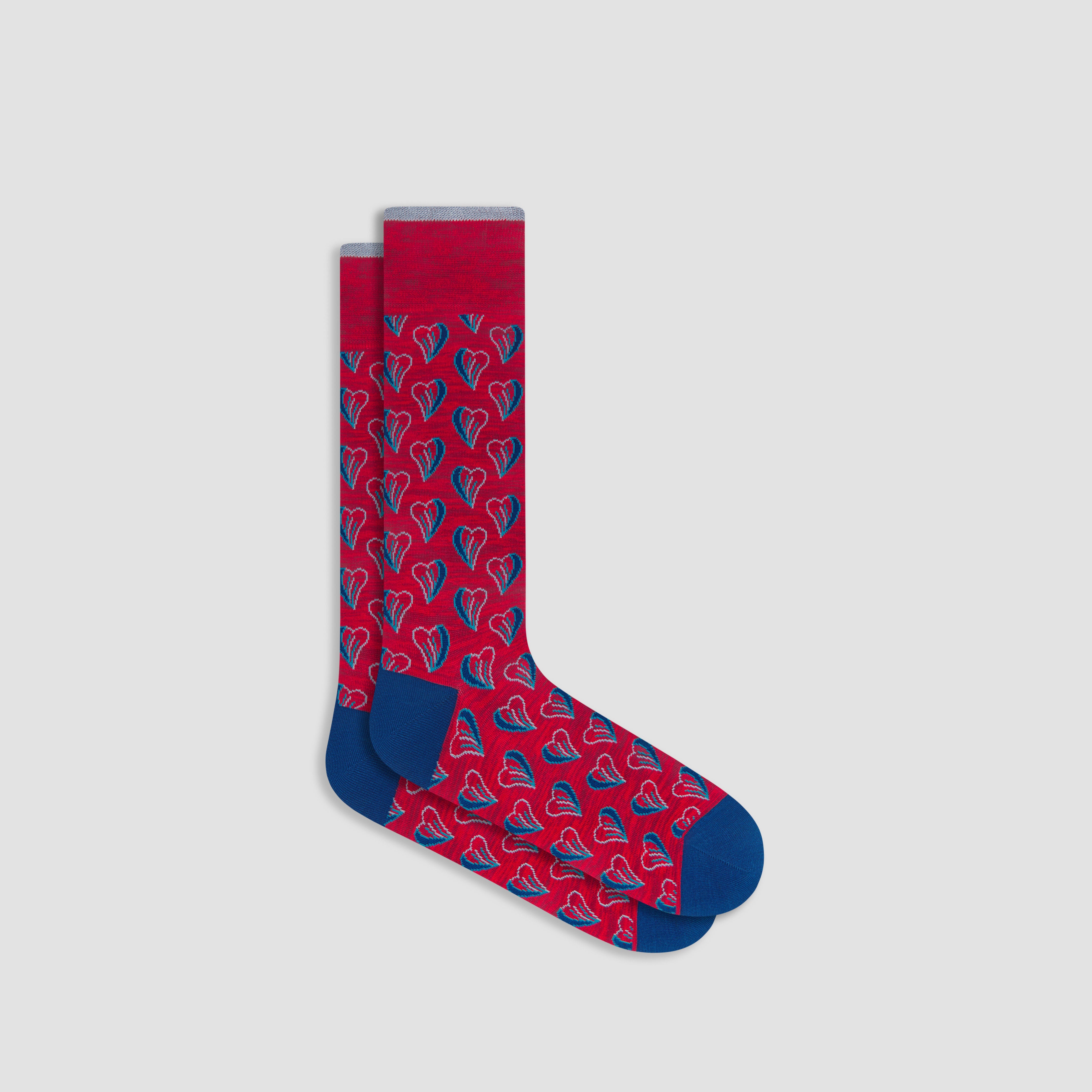 Heart Print Mid Calf Socks for Women - Comfortable Cotton Blend Casual Crew Socks - Perfect for Everyday Wear, Workouts, and Fashion Outfits