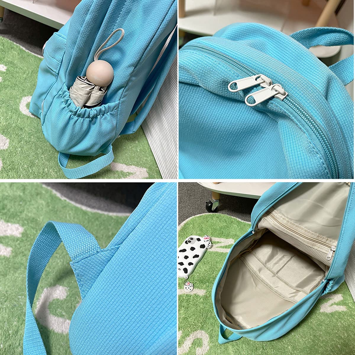 Stylish Aesthetic Backpack for Women & Teens - Cute Solid Color School Backpack with Laptop Compartment | Perfect for School, College, Travel & Daily Use