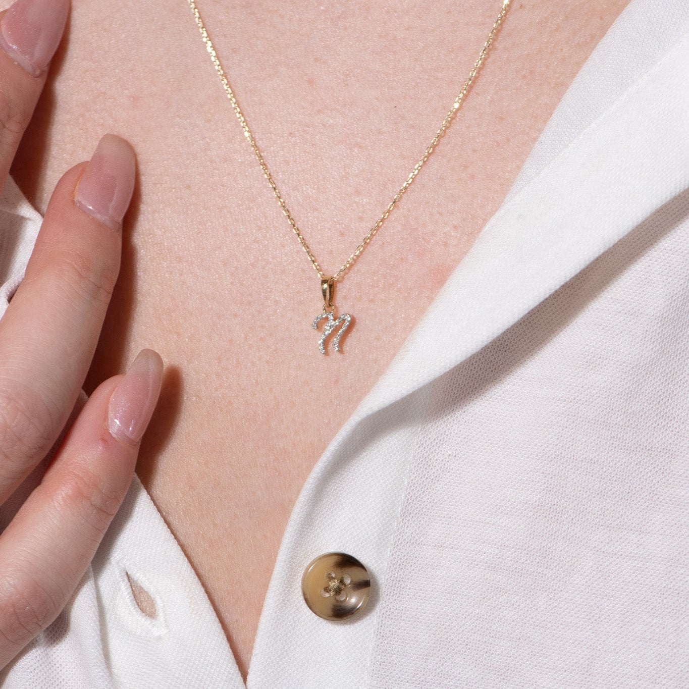 14K Solid Yellow Gold Cursive Diamond Initial Necklace - Personalized Name Letter Pendant Jewelry for Women, Gift for Her, Birthday, Anniversary, Valentine's Day