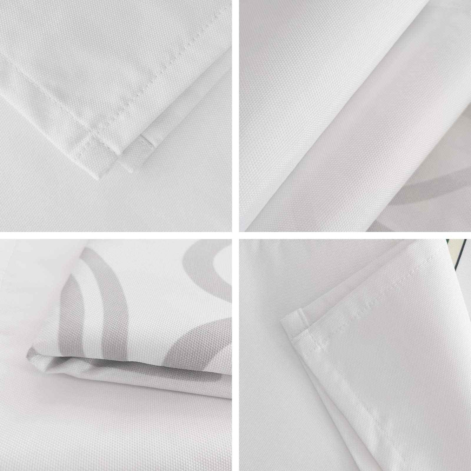 Abstract Grey White Art Table Runner 120 Inches Long - Cotton Linen Table Decor for Dining, Coffee, Party & Wedding - Perfect for Farmhouse, Rustic and Modern Home Decor