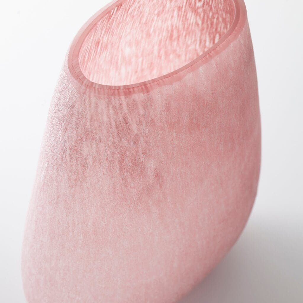 Cyan Design 10881 Sands Vase - Pink Ceramic Home Decor, Medium Size Flower Vase for Living Room, Dining Table, Wedding Centerpiece & Modern Interior Design
