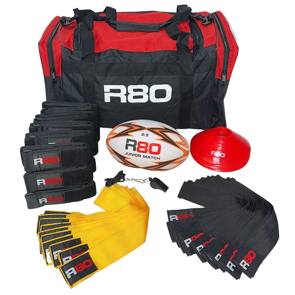 R80 Junior Rippa Rugby Game Sets for 15 Player Teams - Perfect for Youth Rugby Training, School Sports & Team Building Activities