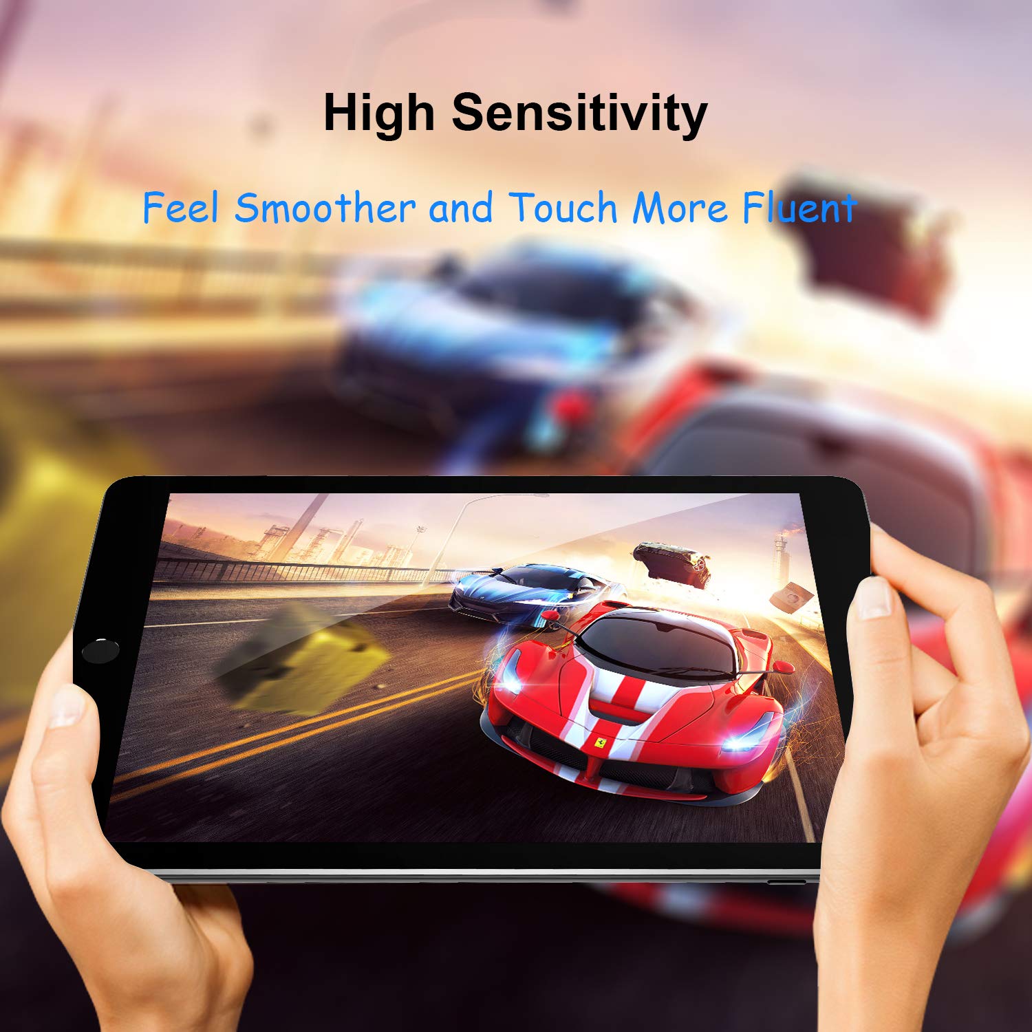 Gerutek 2-Pack Tempered Glass Screen Protector for iPad 9.7 Inch (2018/2017 6th/5th Gen), iPad Air 2 & iPad Air - 9H Hardness, Anti-Bubble, HD Clear - Perfect for Work, Study & Entertainment