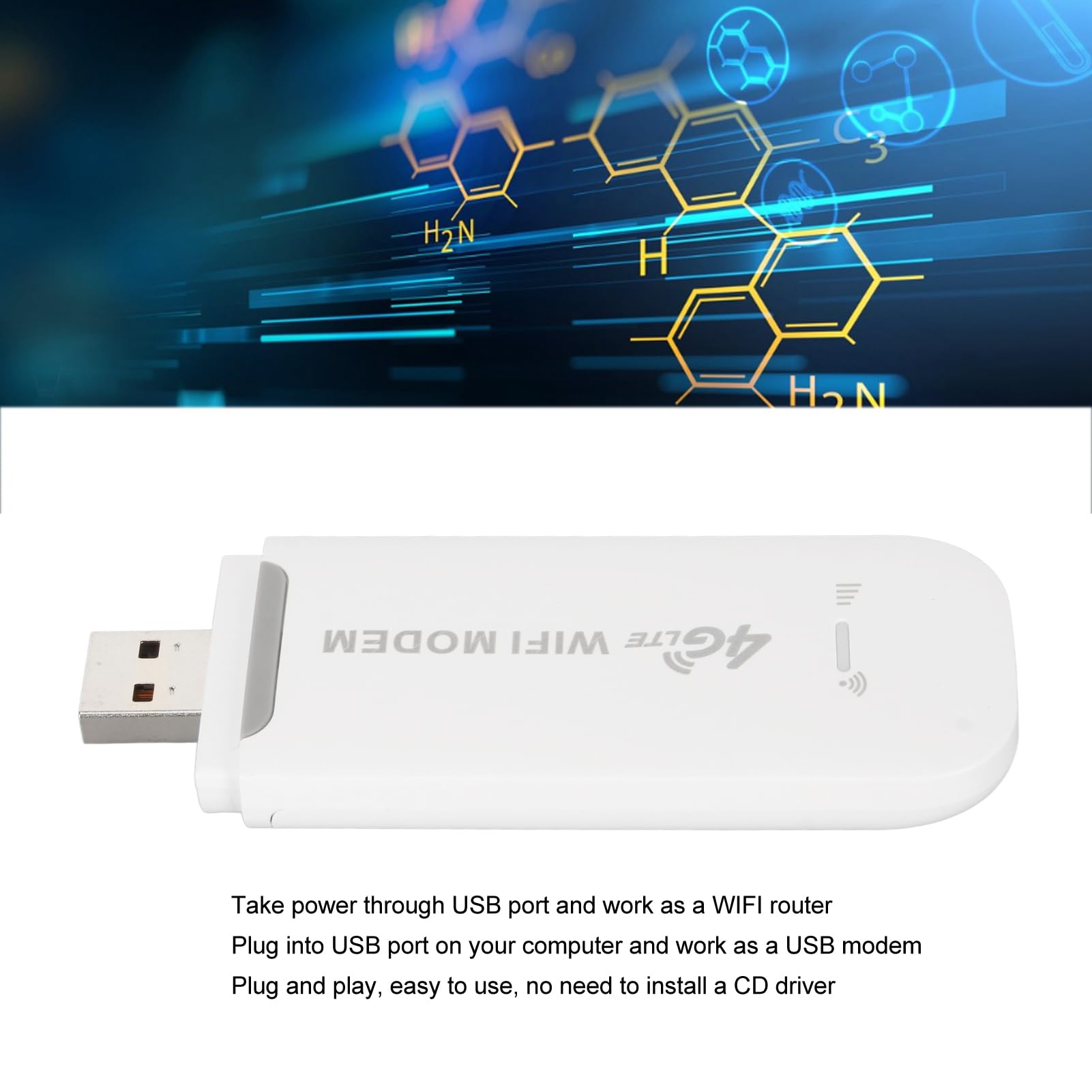 4G LTE USB WiFi Modem - Portable Hotspot for Travel & Work
