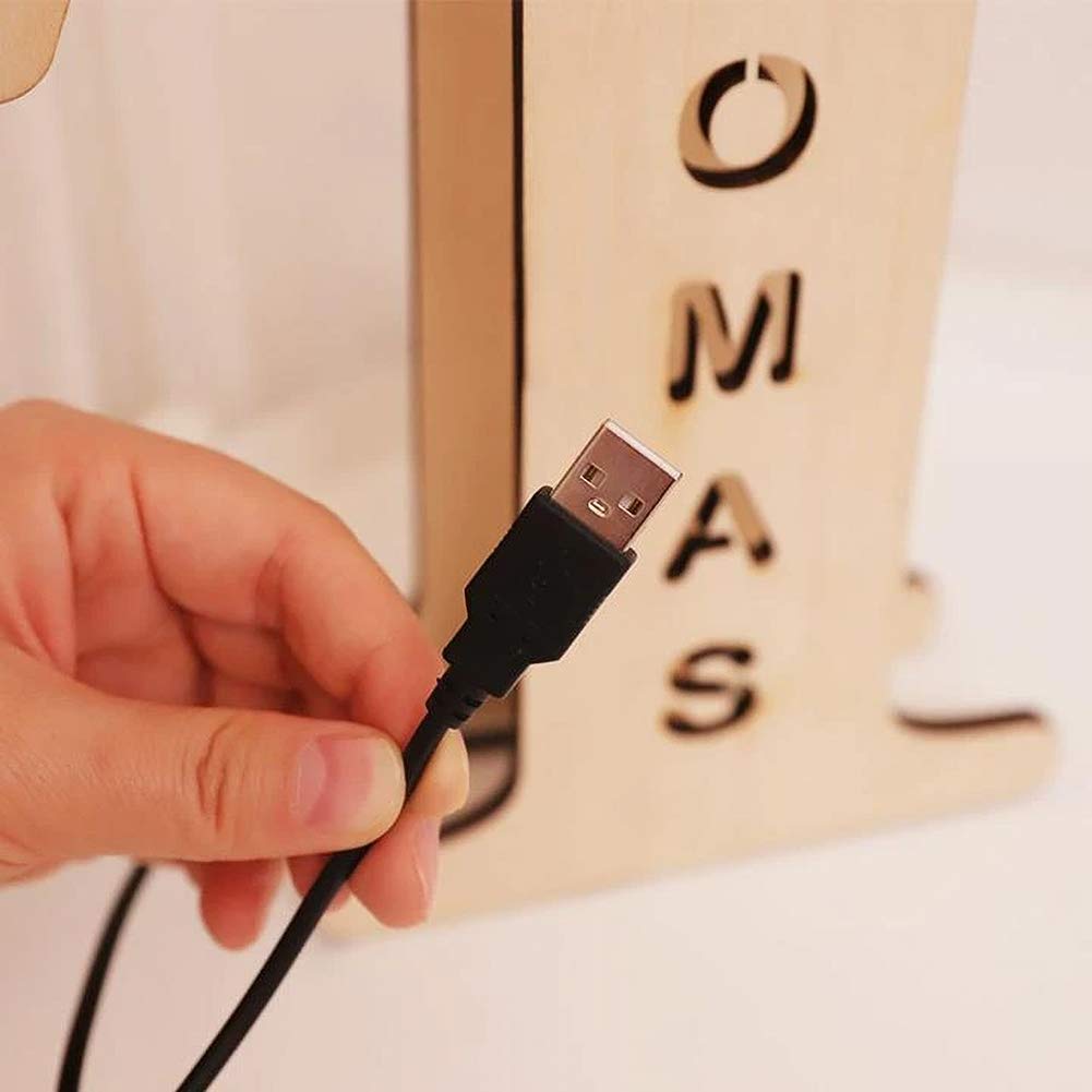 VEELU Custom LED Marquee Letter Night Light - Personalized Wooden Engraved Name Wall Light for Bedroom, Nursery, Wedding & Christmas Decor - Perfect Gift for Family, Lovers & Friends - Create Cozy Ambiance for Romantic Evenings, Baby Rooms & Holiday Celebrations